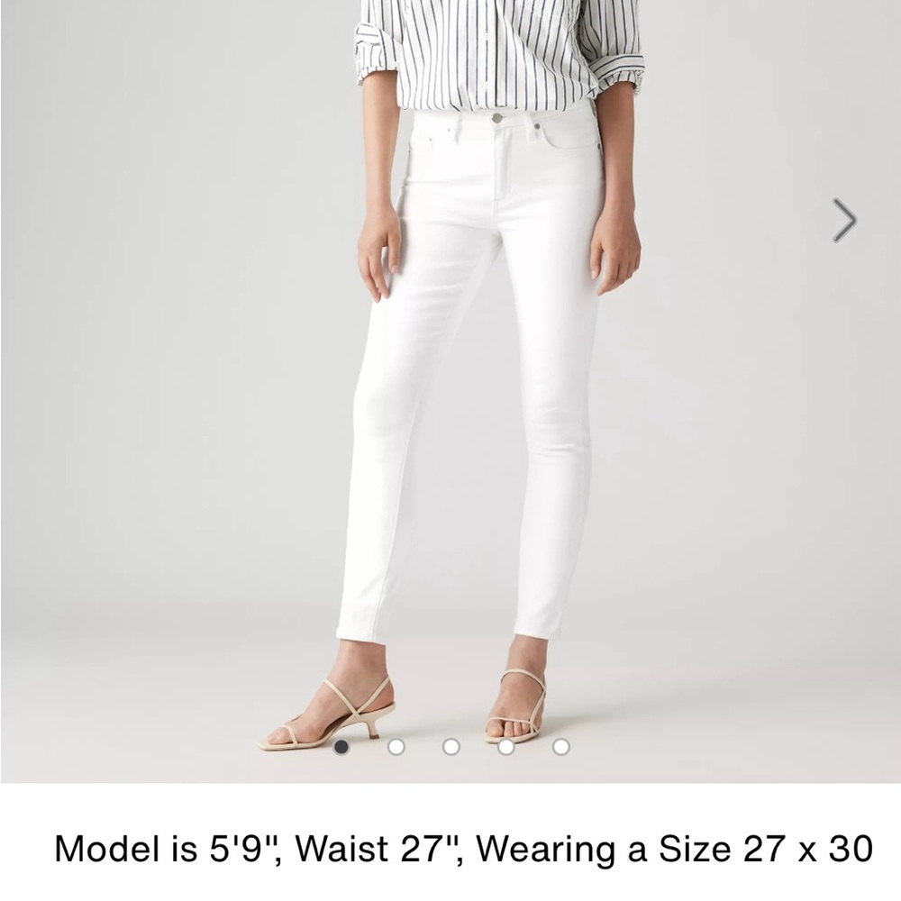 Women's Levi 721 high rise skinny White Jeans